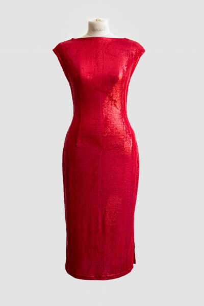 Rome dress- Red Shimmer