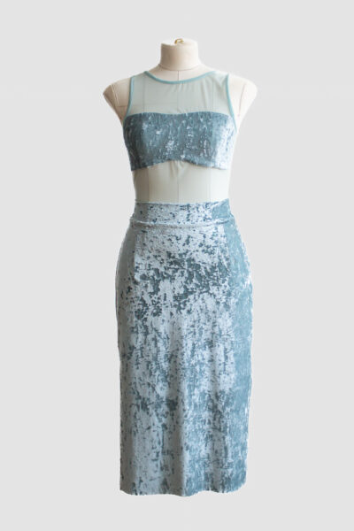 New York dress - Crushed Velvet Haze