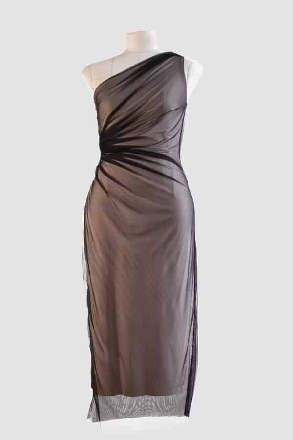 Athens dress - Black mesh