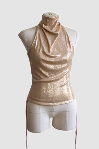 Osaka Top - Gold Metallic