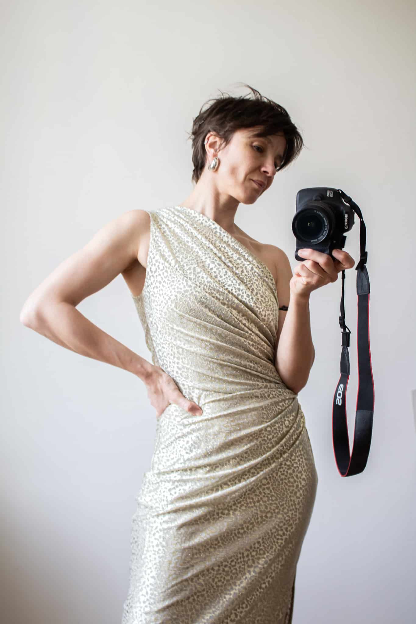 Athens dress - Golden mesh - Image 2